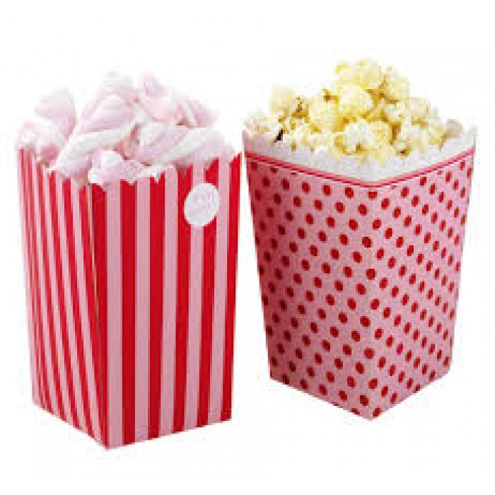 VAINECHAY 12pcs Catole di Popcorn Contenitori di Popcorn Caramelle Spuntini del Partito Dolci Popcorn e Regali Rosa per Feste Movie Nights Carnival Christmas Blu